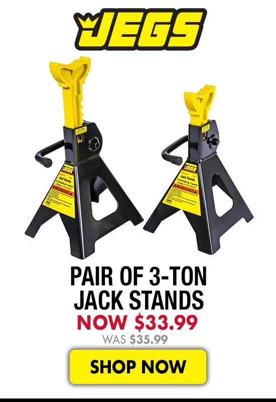JEGS Pair of 3-Ton Jack Stands - Now 33.99