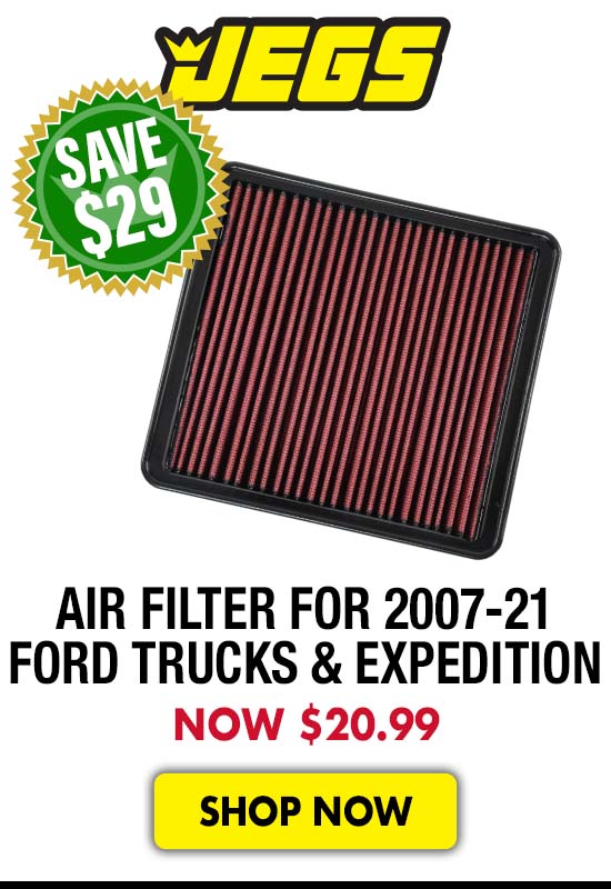 JEGS Panel Air Filter for 2007-21 Ford Trucks & Expedition - Now $20.99