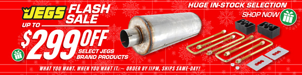 JEGS Flash Sale - Save up to $299 Off Select JEGS Brand Products