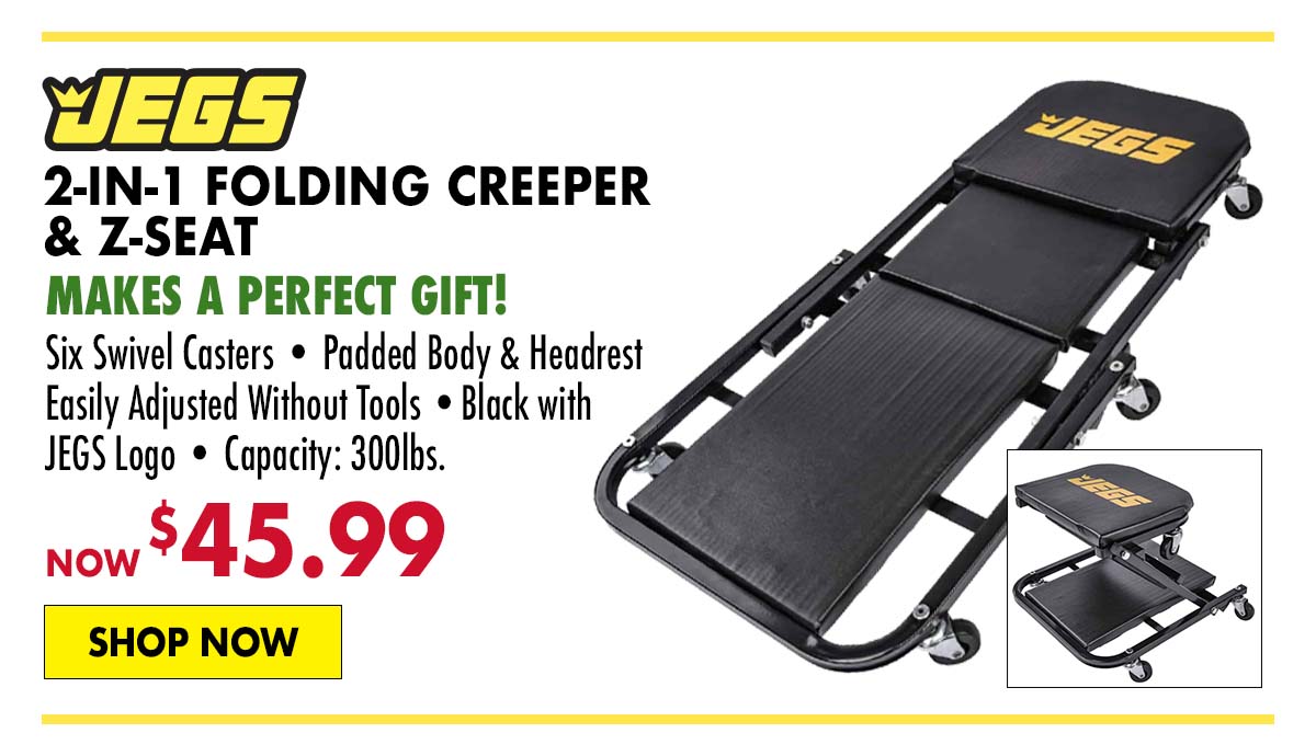 JEGS 2-in-1 Folding Creeper & Z-Seat - Now $45.99