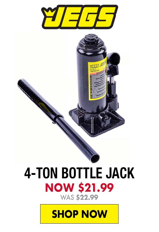 JEGS 4-Ton Bottle Jack - Now $21.99