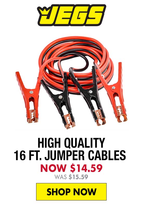 JEGS High Quality 16 ft. Jumper Cables - Now $14.59