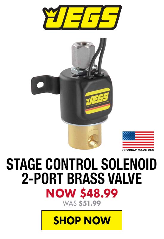 JEGS Stage Control Solenoid 2-Port Brass Valve - $48.99