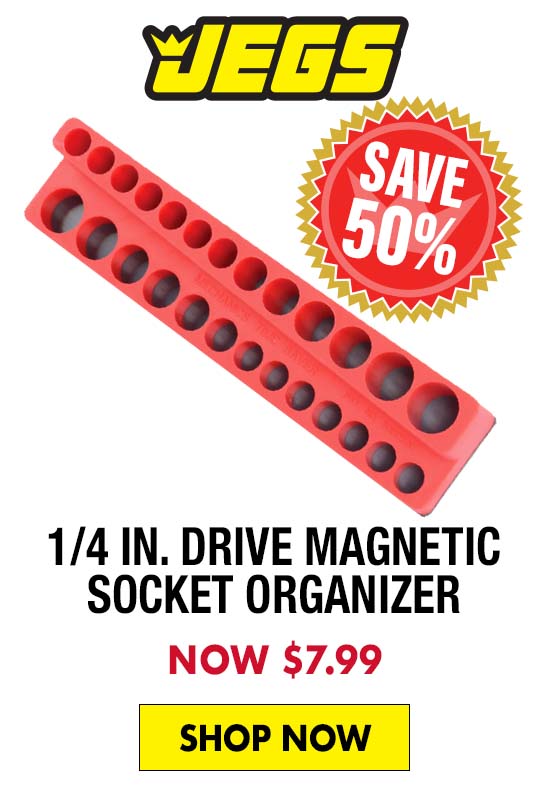 JEGS 1/4 in. Drive Magnetic Socket Organizer - Now $7.99