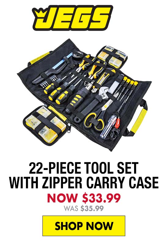 JEGS 22-Piece Tool Set with Zipper Carry Case - Now $33.99