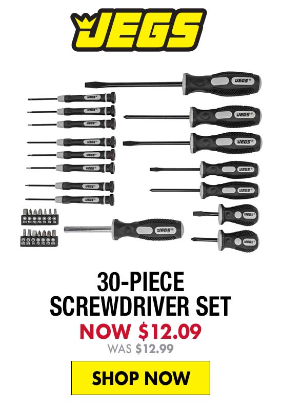JEGS 30-Piece Screwdriver Set - Now $12.09