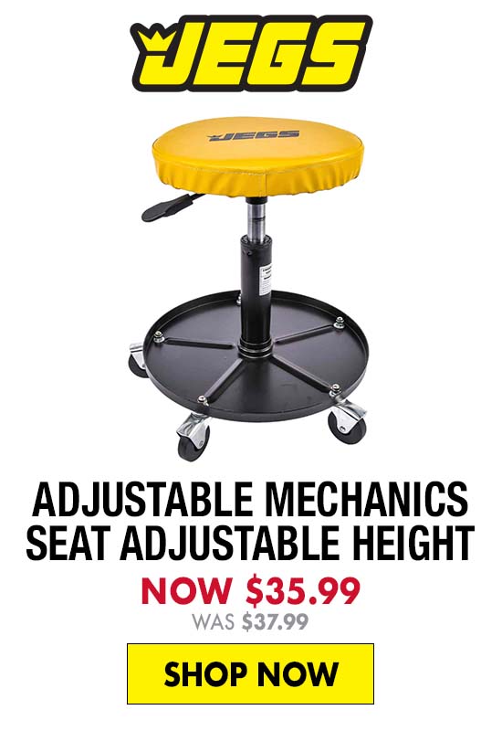 JEGS Adjustable Mechanics Seat Adjustable Height - Now $35.99