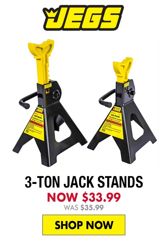 JEGS 3-Ton Jack Stands - Now $33.99