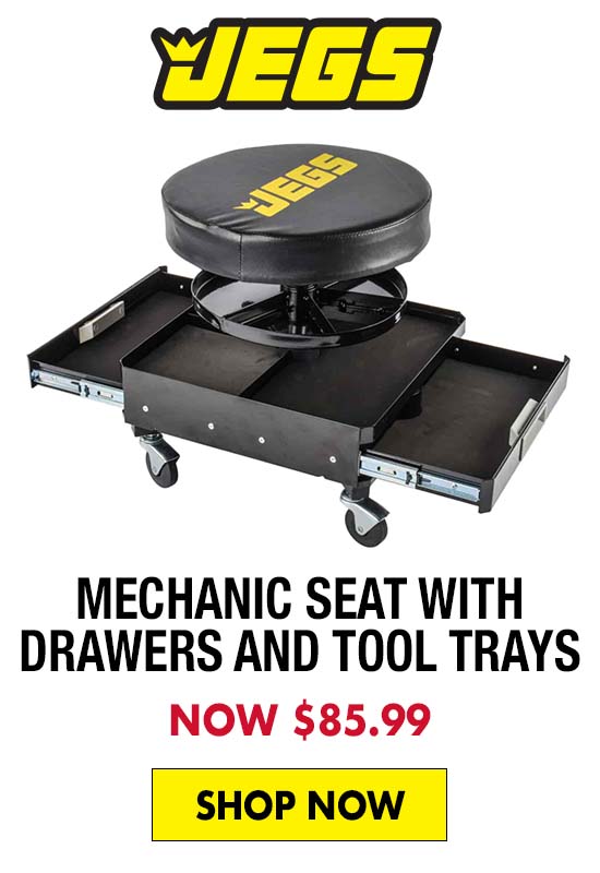 JEGS Mechanic Seat with Drawers and Tool Trays - Now $85.99