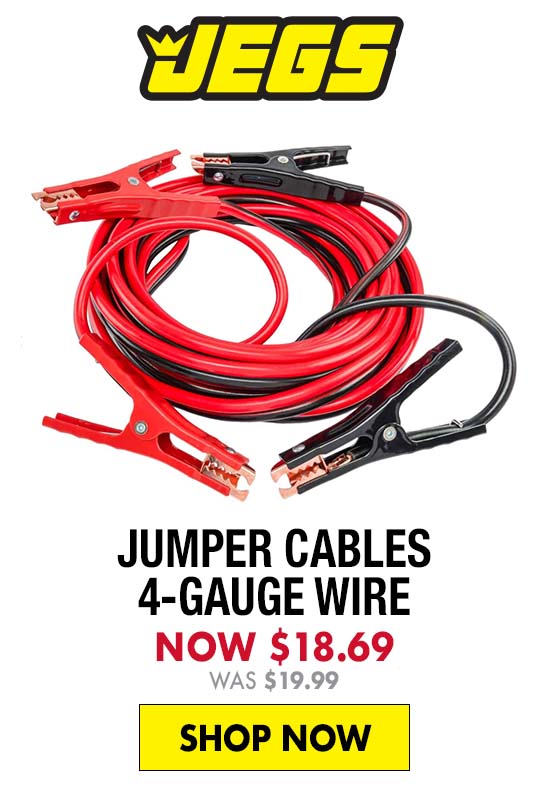 JEGS Jumper Cables 4-Gauge Wire - Now $18.69