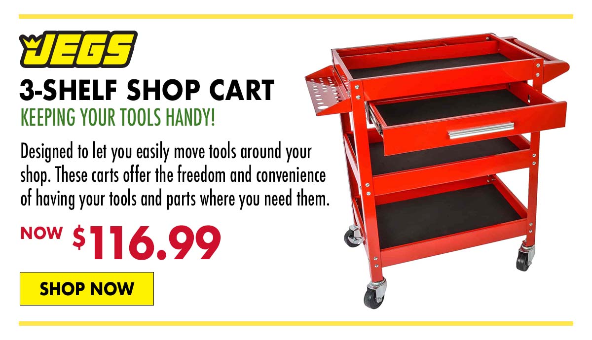 JEGS 3-Shelf Shop Cart - Now $116.99