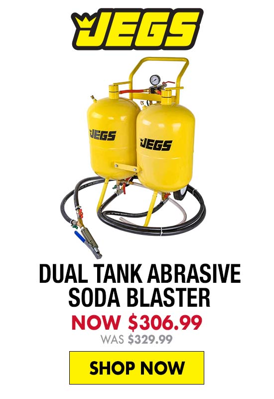 JEGS Dual Tank Abrasive Soda Blaster - Now $306.99