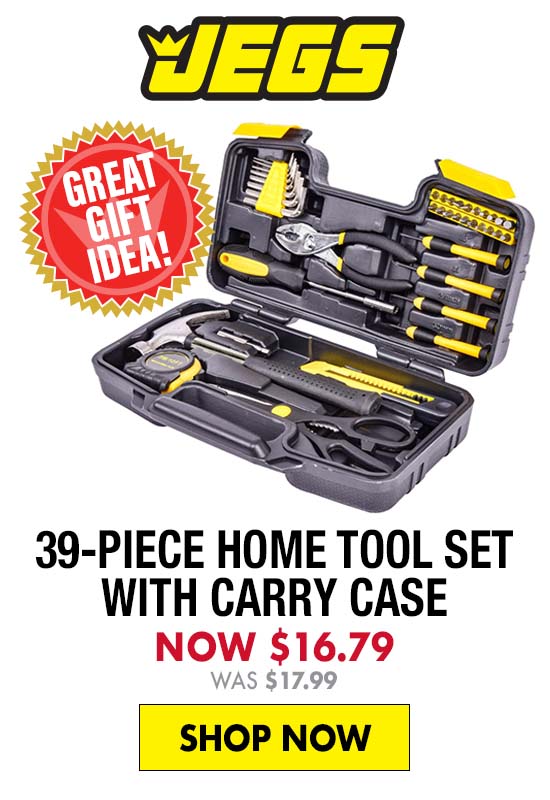 JEGS 39-Piece Home Tool Set with Carry Case - Now $16.79