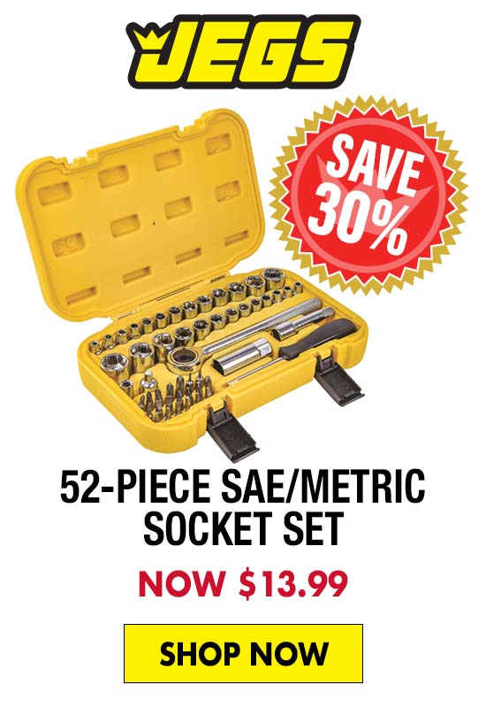 JEGS 52-Piece SAE/Metric Socket Set - Now 13.99