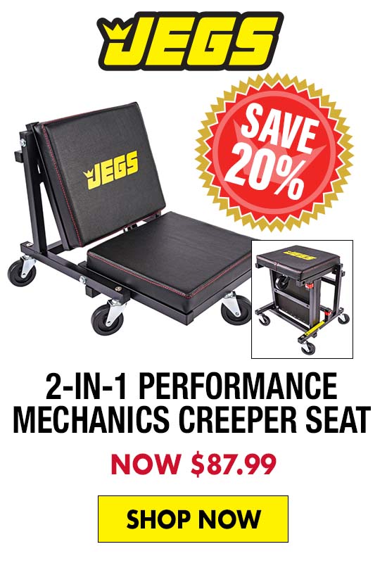 JEGS 2-in-1 Performance Mechanics Creeper Seat - Now $87.99