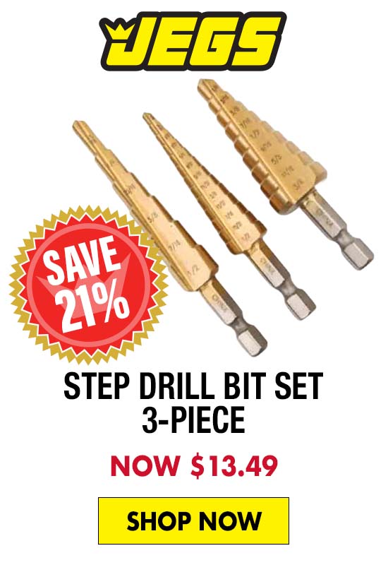 JEGS Step Drill Bit Set 3-Piece - Now $13.49