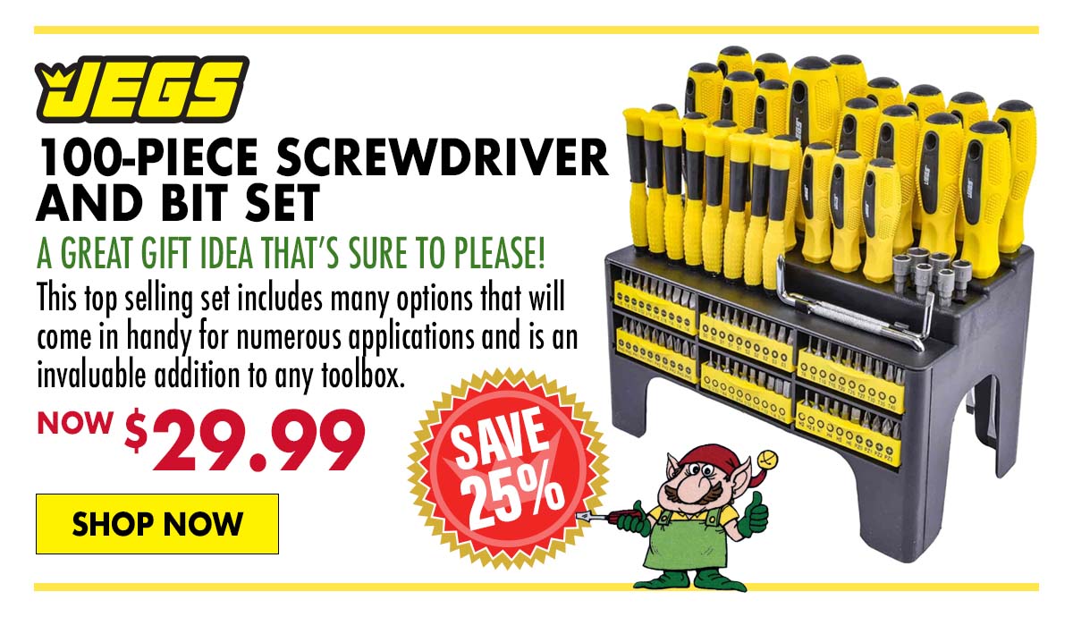 JEGS 100-Piece Screwdriver and Bit Set - Now $29.99