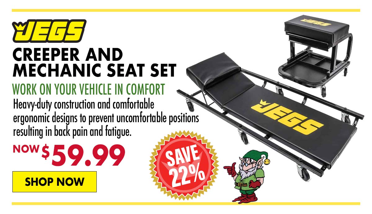 JEGS Creeper and Mechanic Seat Set - Now $59.99