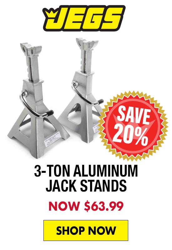JEGS 3-Ton Aluminum Jack Stands - Now $63.99