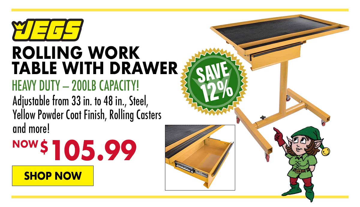 JEGS Rolling Work Table with Drawer - Now $105.99