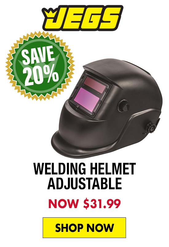 JEGS Welding Helmet Adjustable - Now $31.99