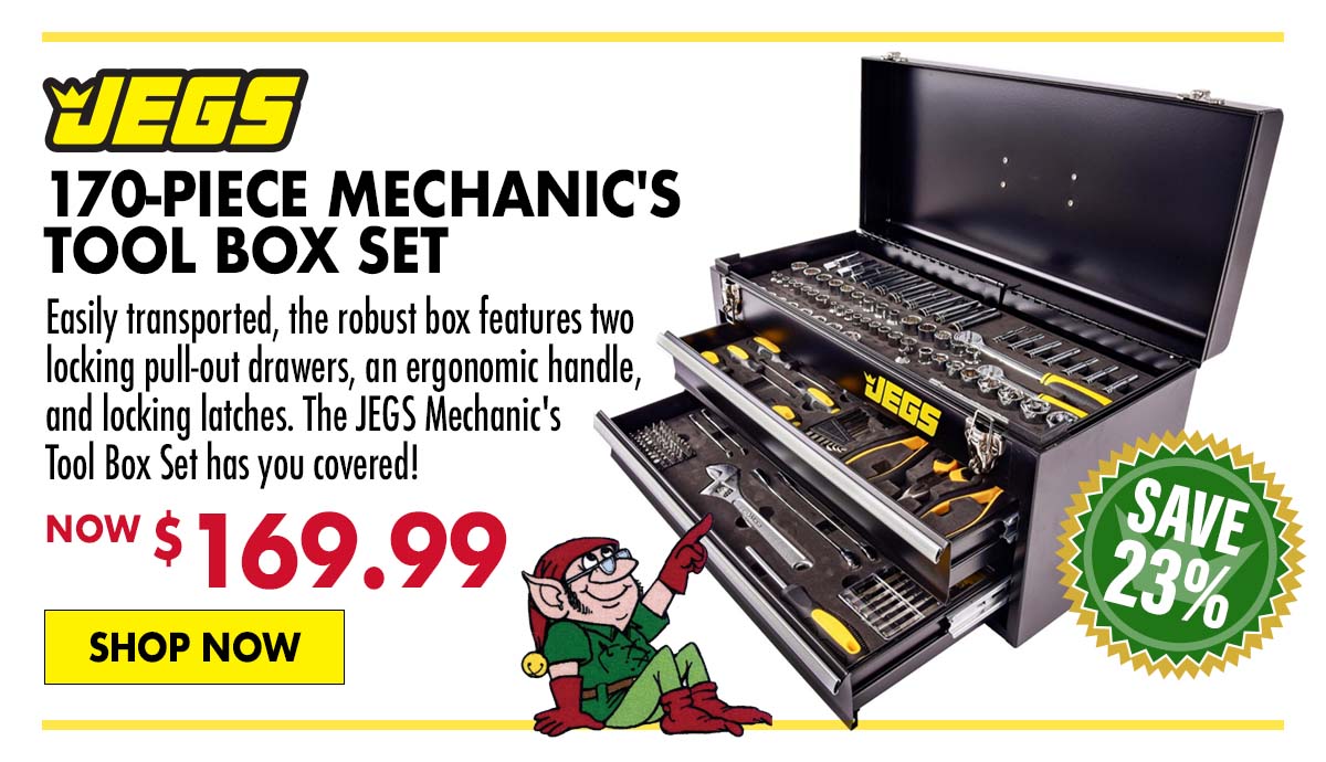 JEGS 170-Piece Mechanic's Tool Box Set - Now $169.99