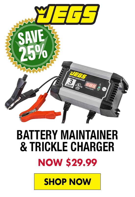 JEGS Battery Maintainer & Trickle Charger - Now $29.99