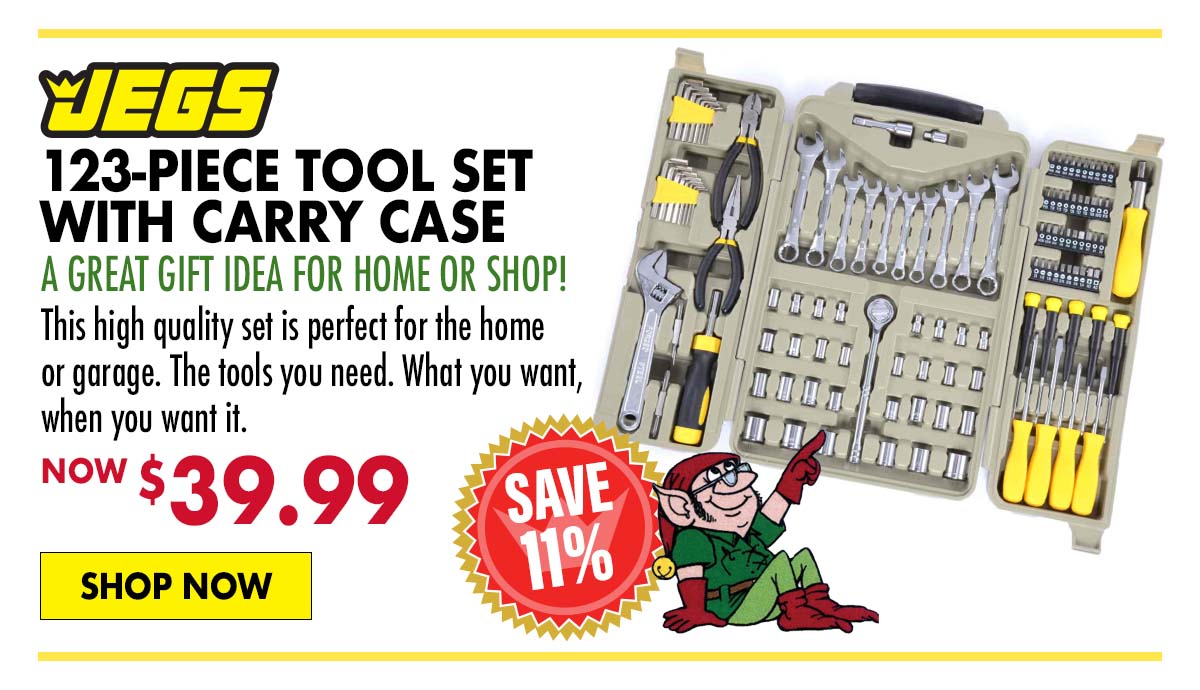 JEGS 123-Piece Tool Set with Carry Case - Now $39.99