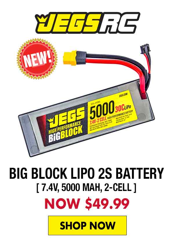 JEGS Big Block LiPo 2S Battery - Now $49.99