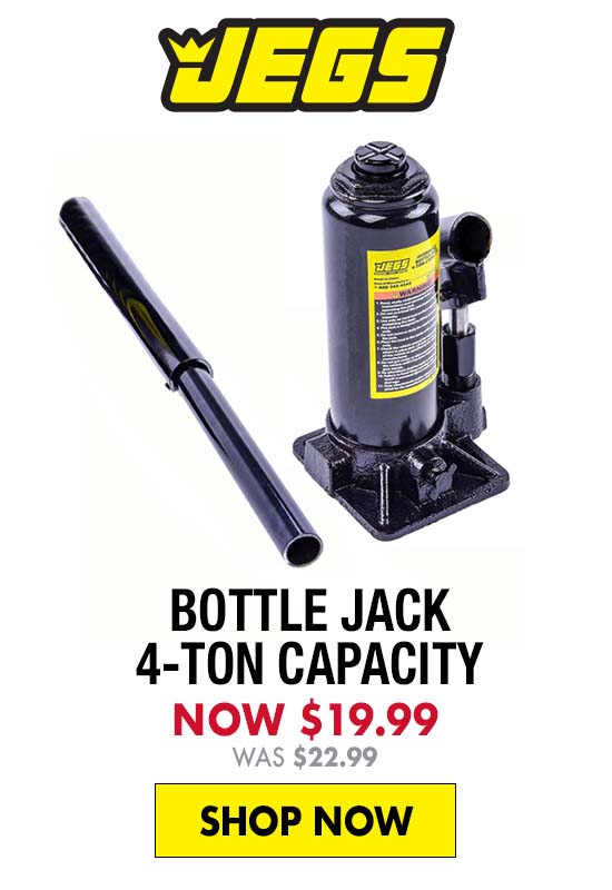 JEGS Bottle Jack 4-Ton Capacity - Now $19.99