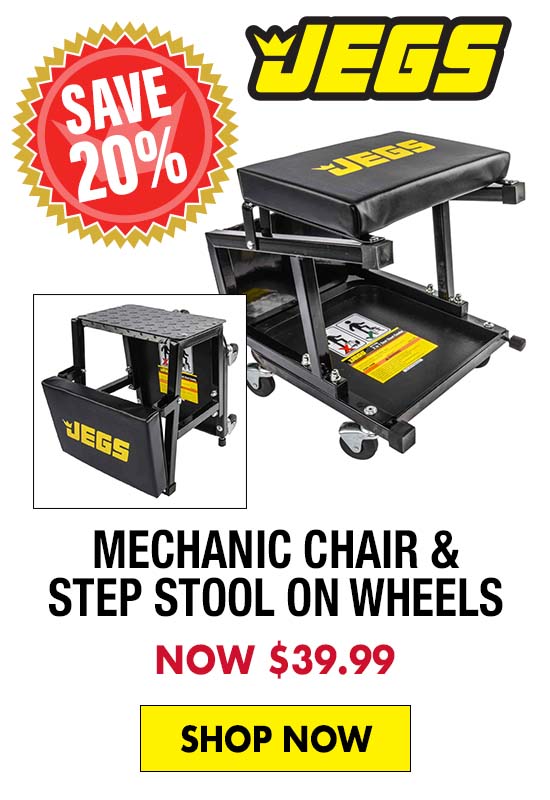 JEGS Mechanic Chair & Step Stool on Wheels - Now $39.99