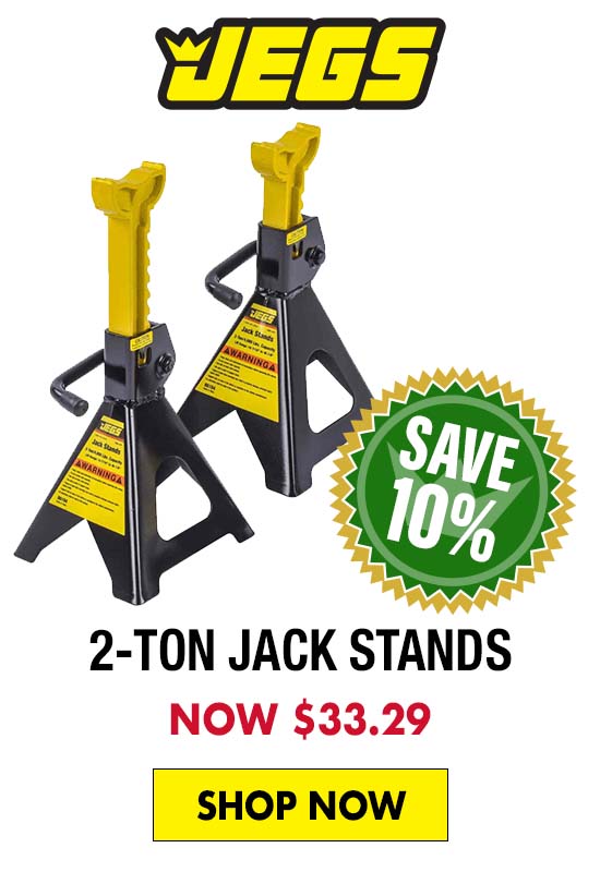 JEGS 2-Ton Jack Stands - Now $33.29