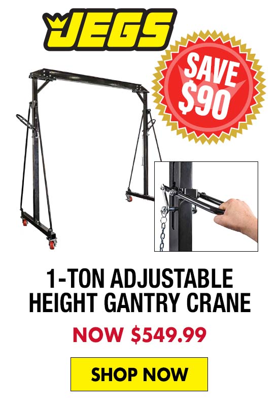JEGS 1-Ton Adjustable Height Gantry Crane - Now $549.99