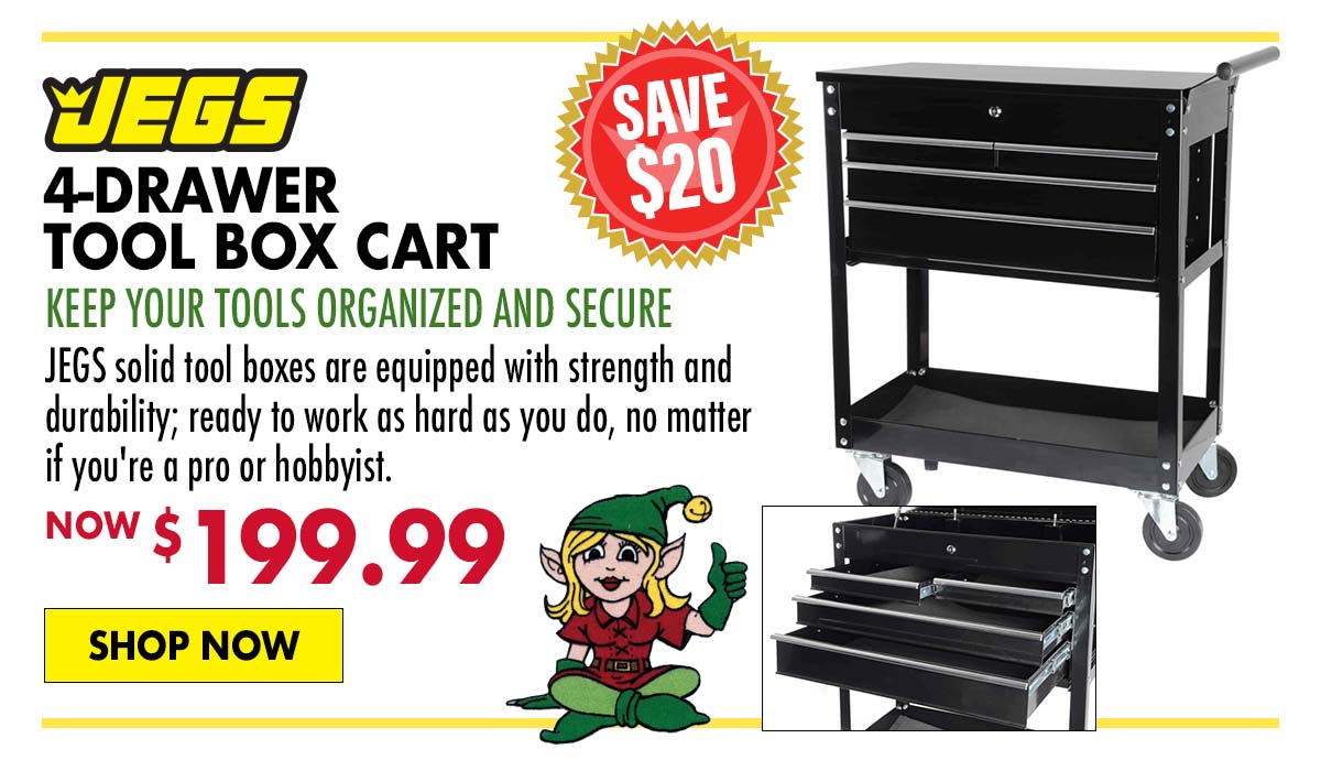 JEGS 4-Drawer Tool Box Cart - Now $199.99