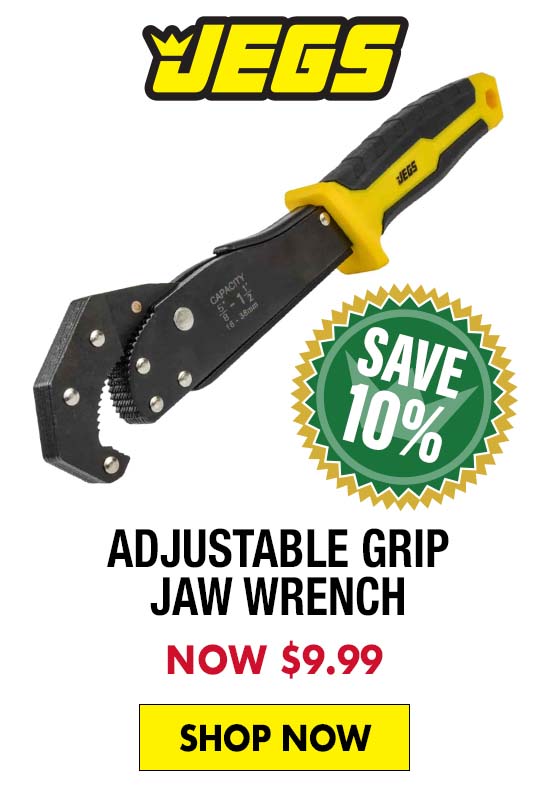 JEGS Adjustable Grip Jaw Wrench - Now $9.99