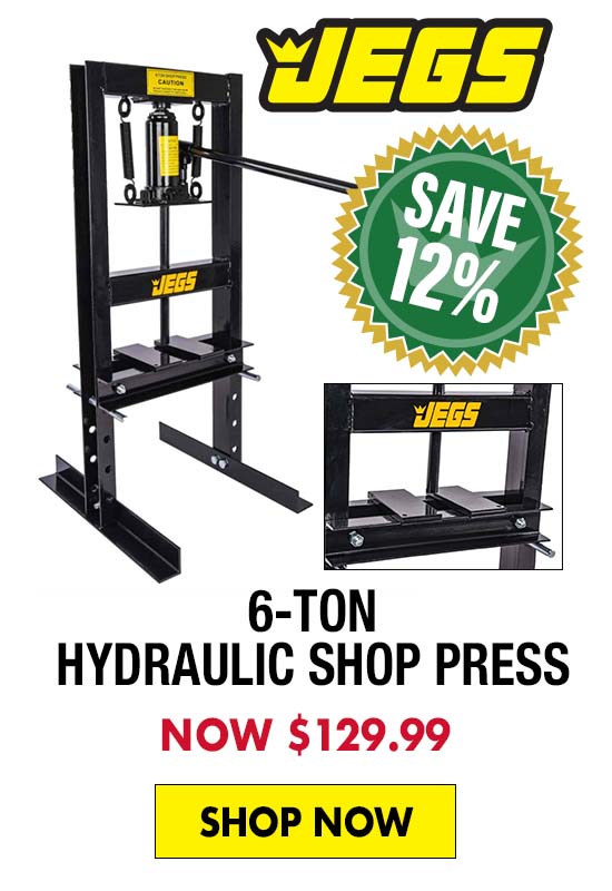 JEGS 6-Ton Hydraulic Shop Press - Now $129.99