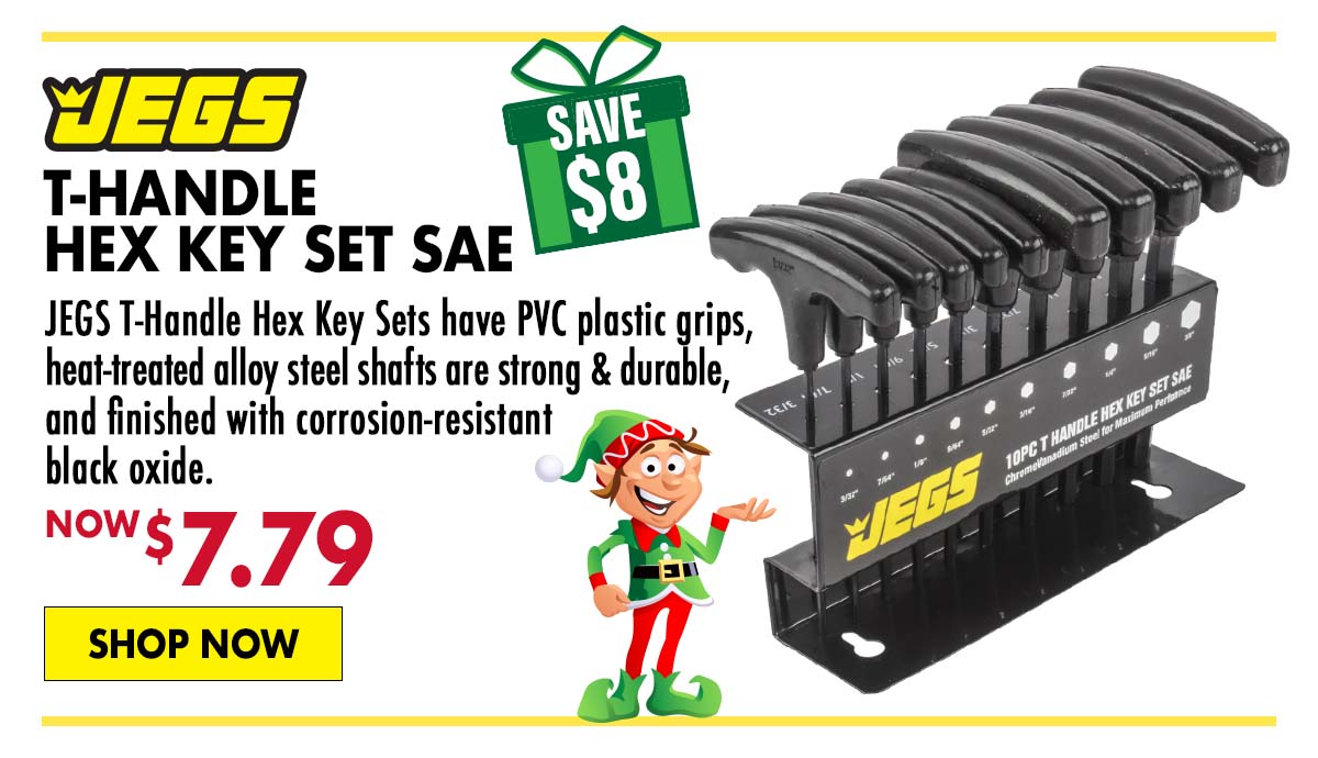 JEGS T-Handle Hex Key Set SAE - Now $7.79