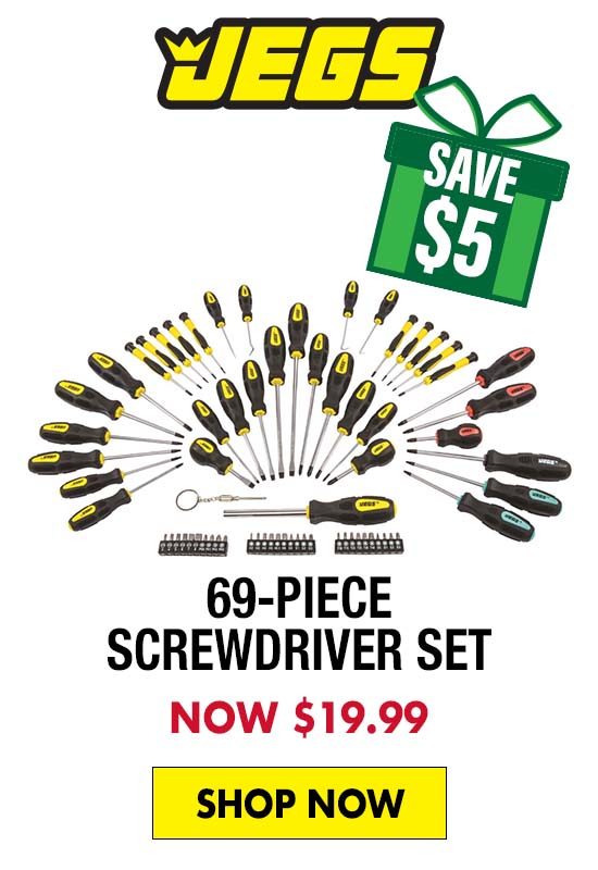 JEGS 69-Piece Screwdriver Set - Now $19.99