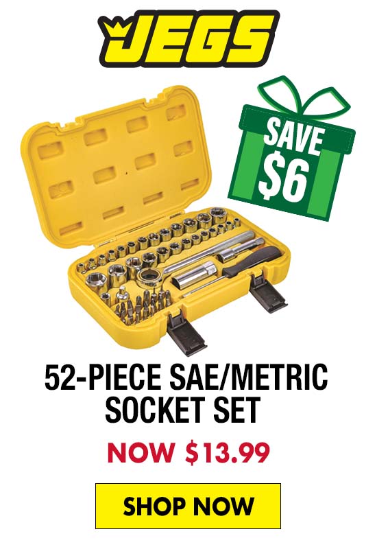 JEGS 52-Piece SAE/Metric Socket Set - Now $13.99