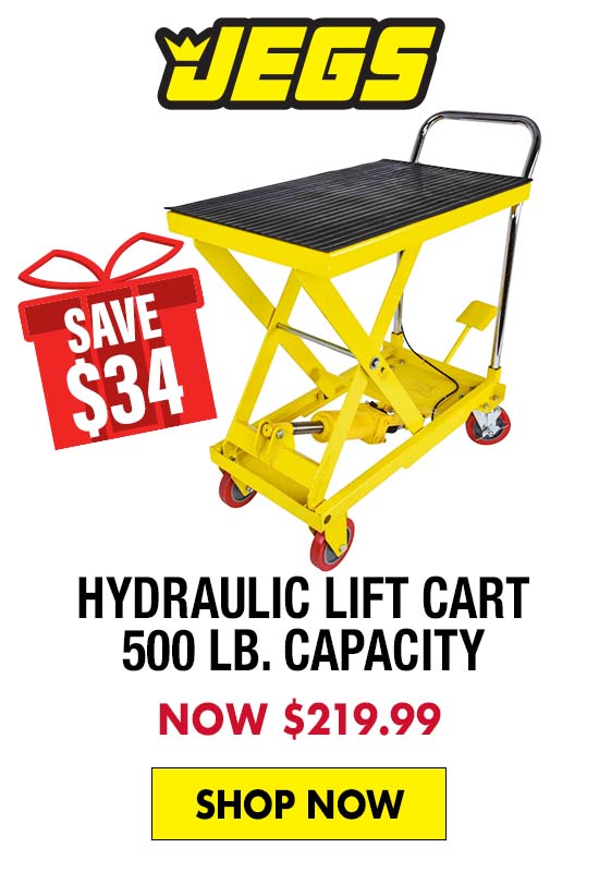 JEGS Hydraulic Lift Cart 500 lb. Capacity - Now $219.99