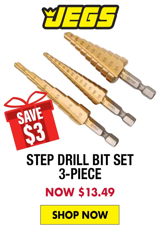JEGS Step Drill Bit Set 3-Piece - Now $13.49