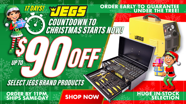 JEGS Countdown to Christmas - Up to $90 Off Select JEGS Brand Products