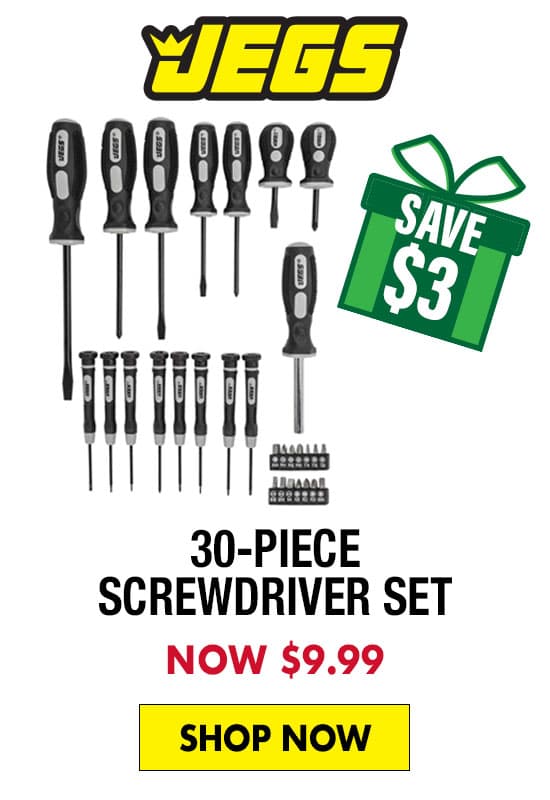 JEGS 30-Piece Screwdriver Set - Now $9.99 SAVE $3