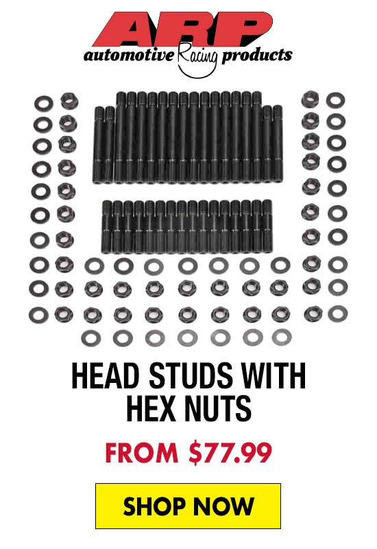 ARP Head Studs With Hex Nuts - Starting at $77.99