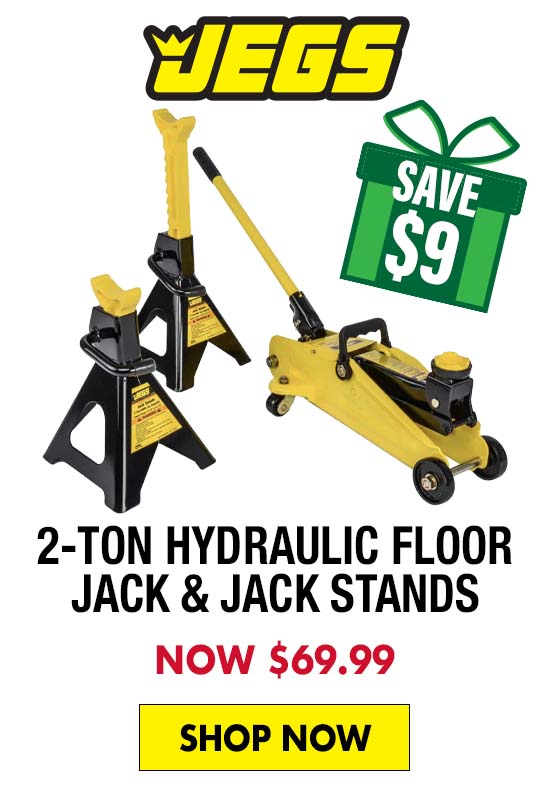 JEGS 2-Ton Hydraulic Floor Jack & Jack Stands - Now $69.99 SAVE $9