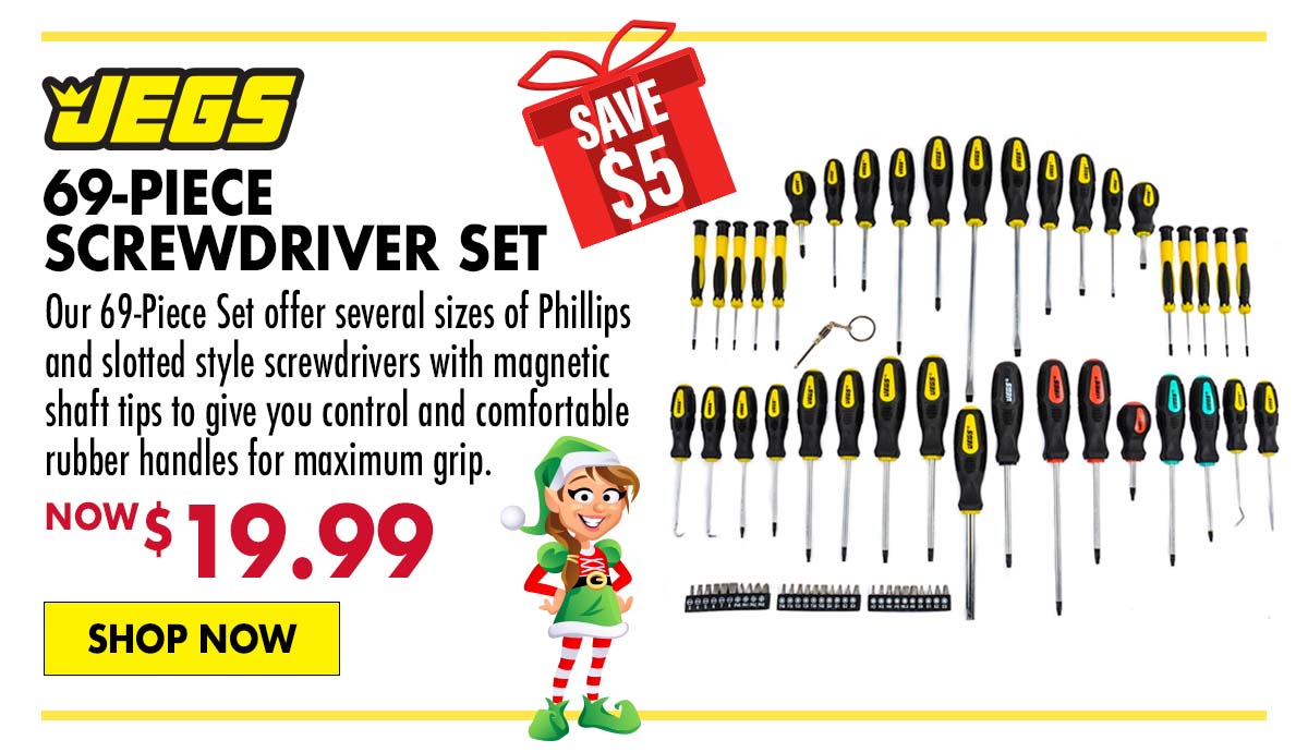 JEGS 69-Piece Screwdriver Set - Now $19.99