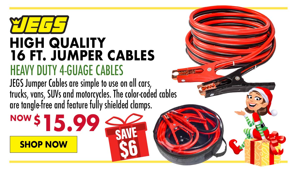 JEGS High Quality 16 ft. Jumper Cables - Now $15.99
