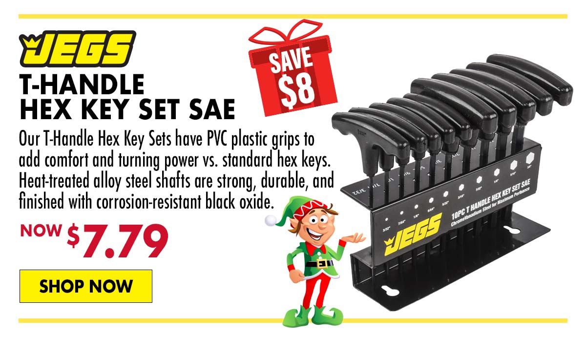 JEGS T-Handle Hex Key Set SAE - Now $7.79