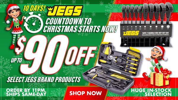 JEGS Countdown to Christmas - Up to $90 Off Select JEGS Brand Products