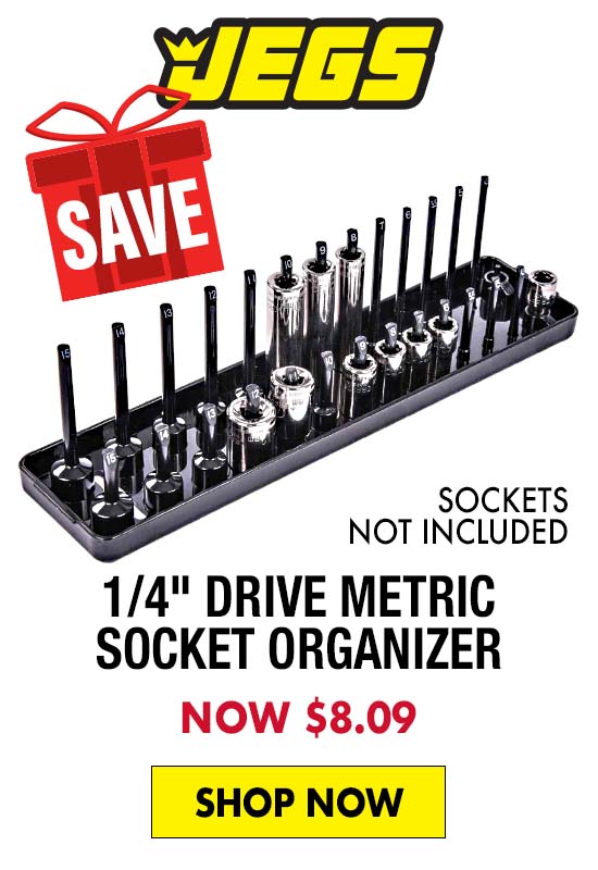 JEGS 1/4" Drive Metric Socket Organizer - Now $8.09
